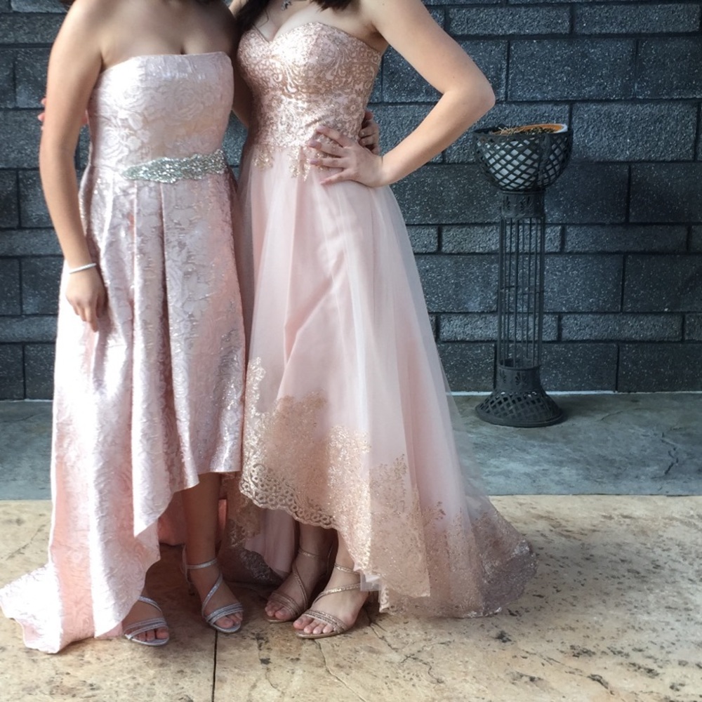 A high low pink prom dress!